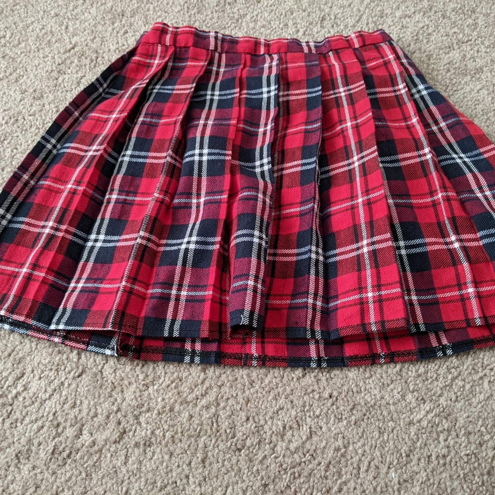 Plaid mini skirt